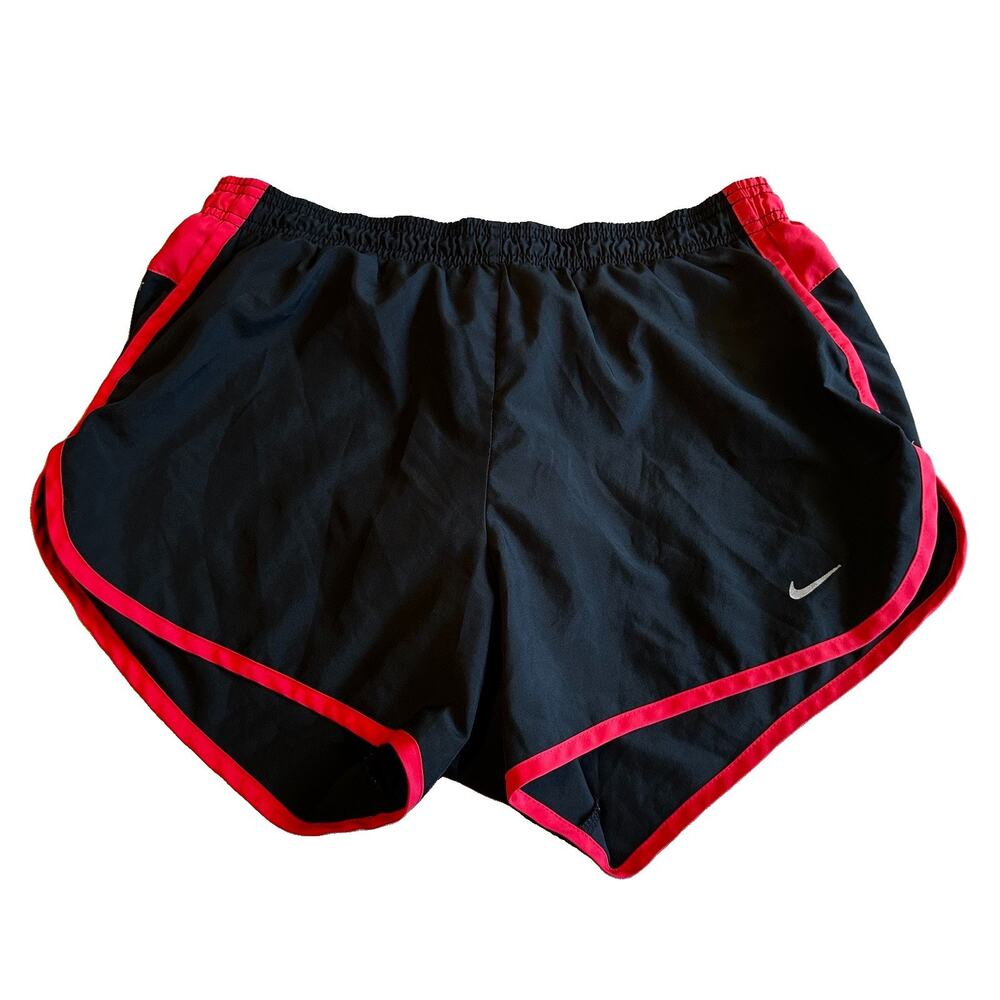 Nike Womens Dri-FIT 2-in-1 Running Shorts Compression Liner Black hot pink FLAW